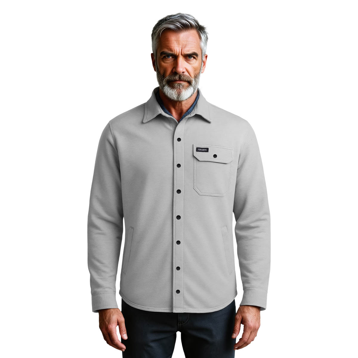 FORSBERG gefüttertes Sweathemd mit Brusttasche - 4
