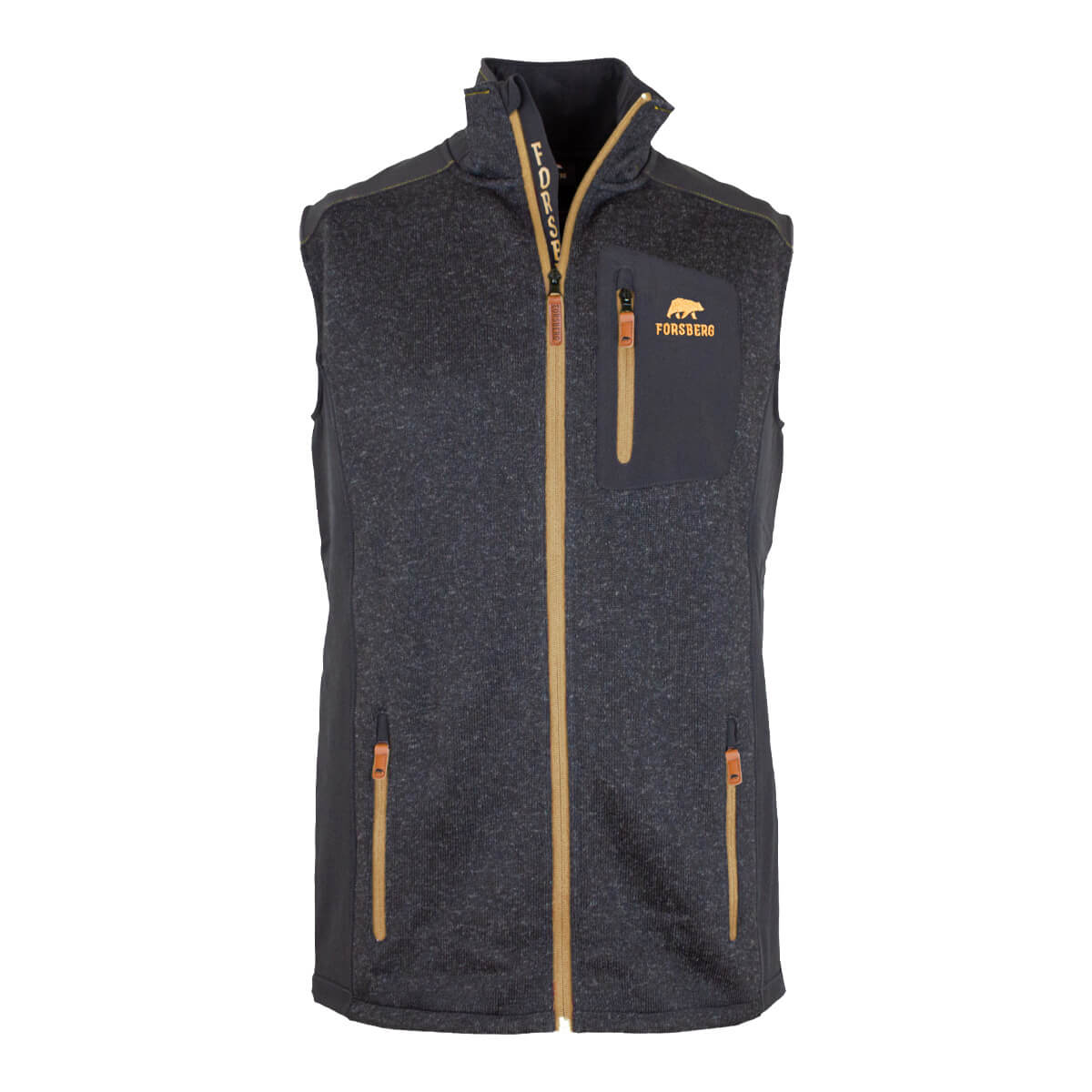 FORSBERG warme Strickfleece Weste mit Verstärkungen - 1