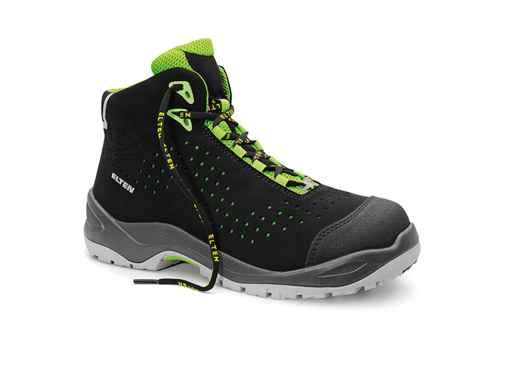 Elten IMPULSE green Mid ESD S1PS Mikrofaser-Schnürstiefel - 1