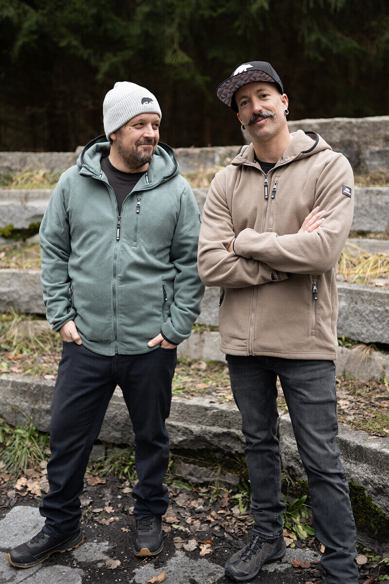 Dicker Fleece Hoodie mit Zipper in Grau