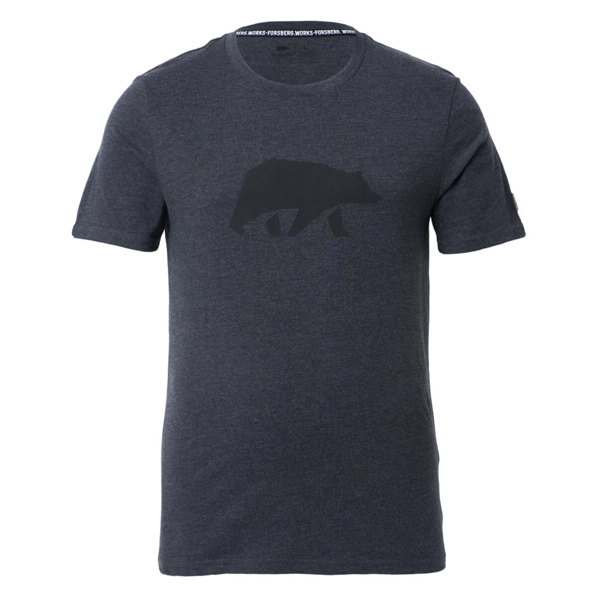 FORSBERG T-Shirt mit schwarzem Brustprint  - 10