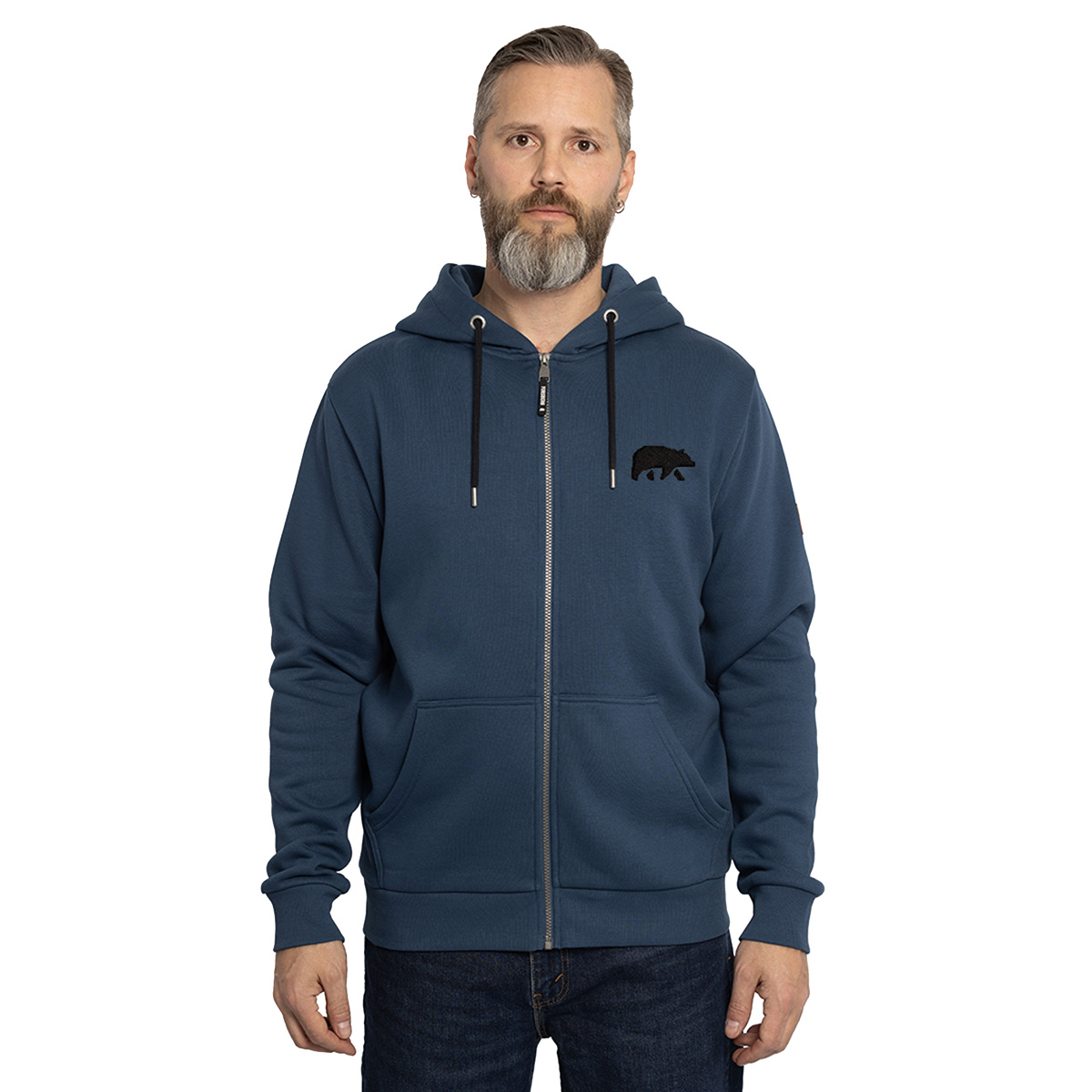 FORSBERG Zip-Hoodie mit Frottee Logo - 9