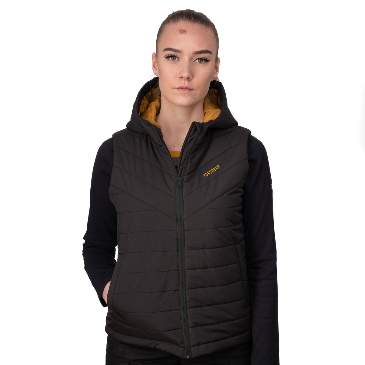 FORSBERG wattierte Damenweste mit Kapuze - 2
