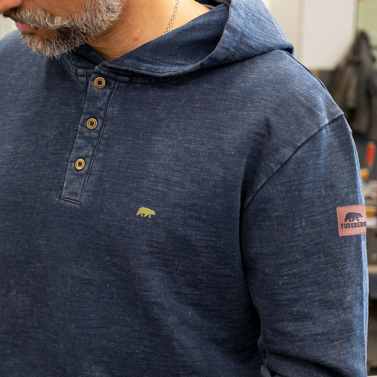 FORSBERG Hoodie im Denim-Look - 5