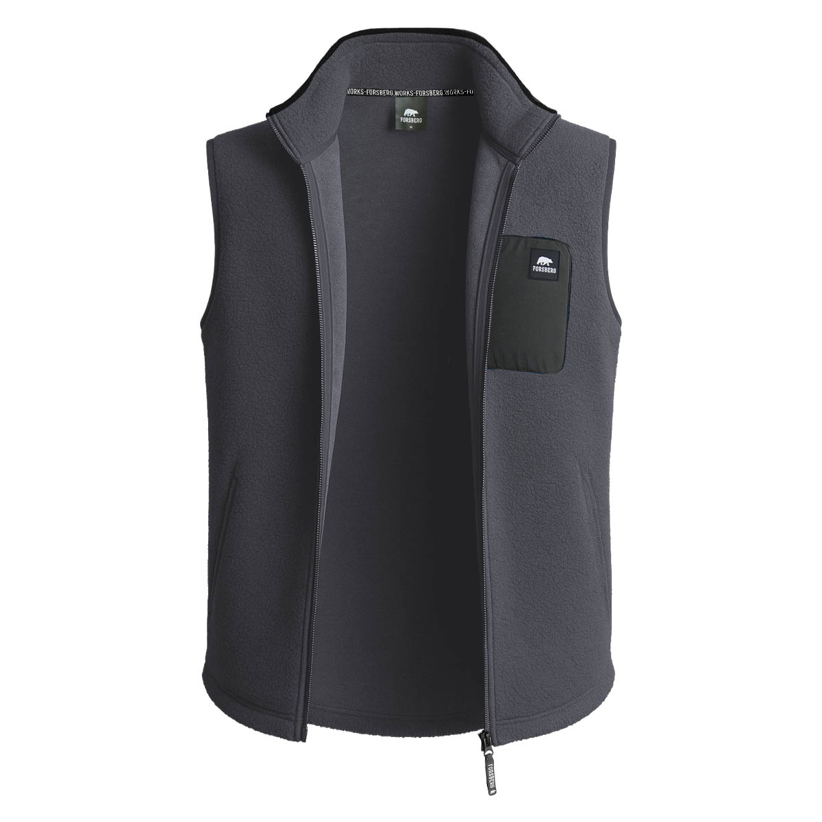 FORSBERG Webpelzweste mit Brusttasche - 3